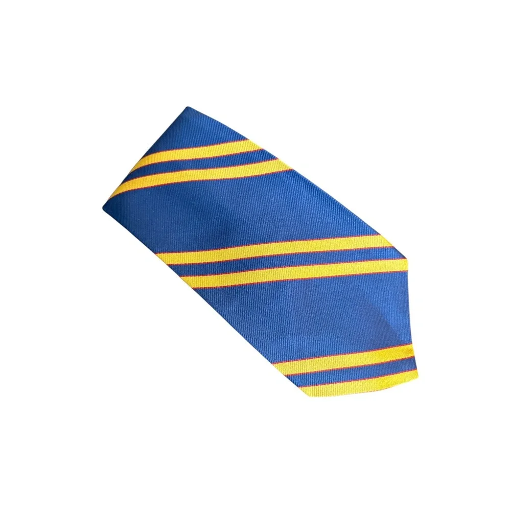 Designer Collection‎ Regal Men's Blue Gold Stripe Silk Tie 54x4